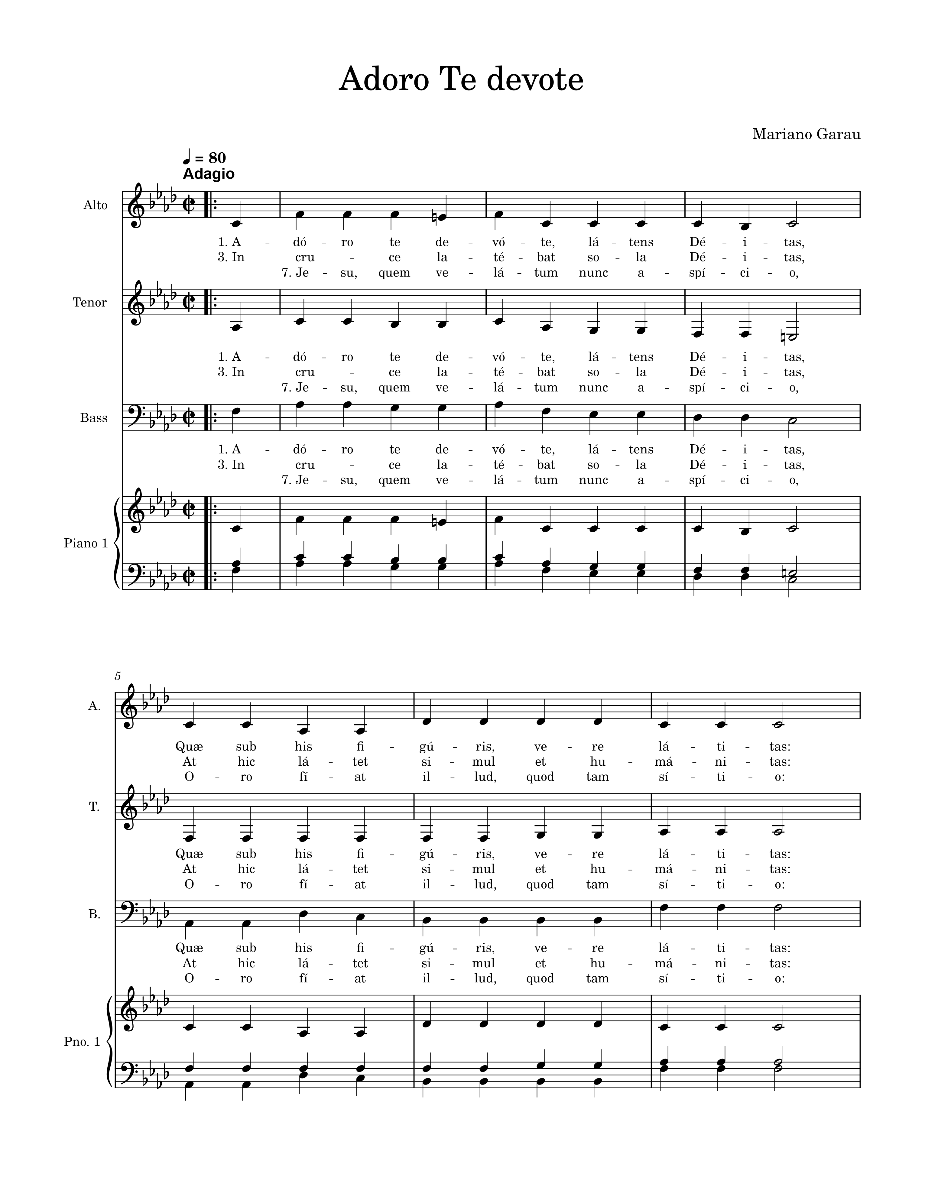 Adoro Te Devote page 1